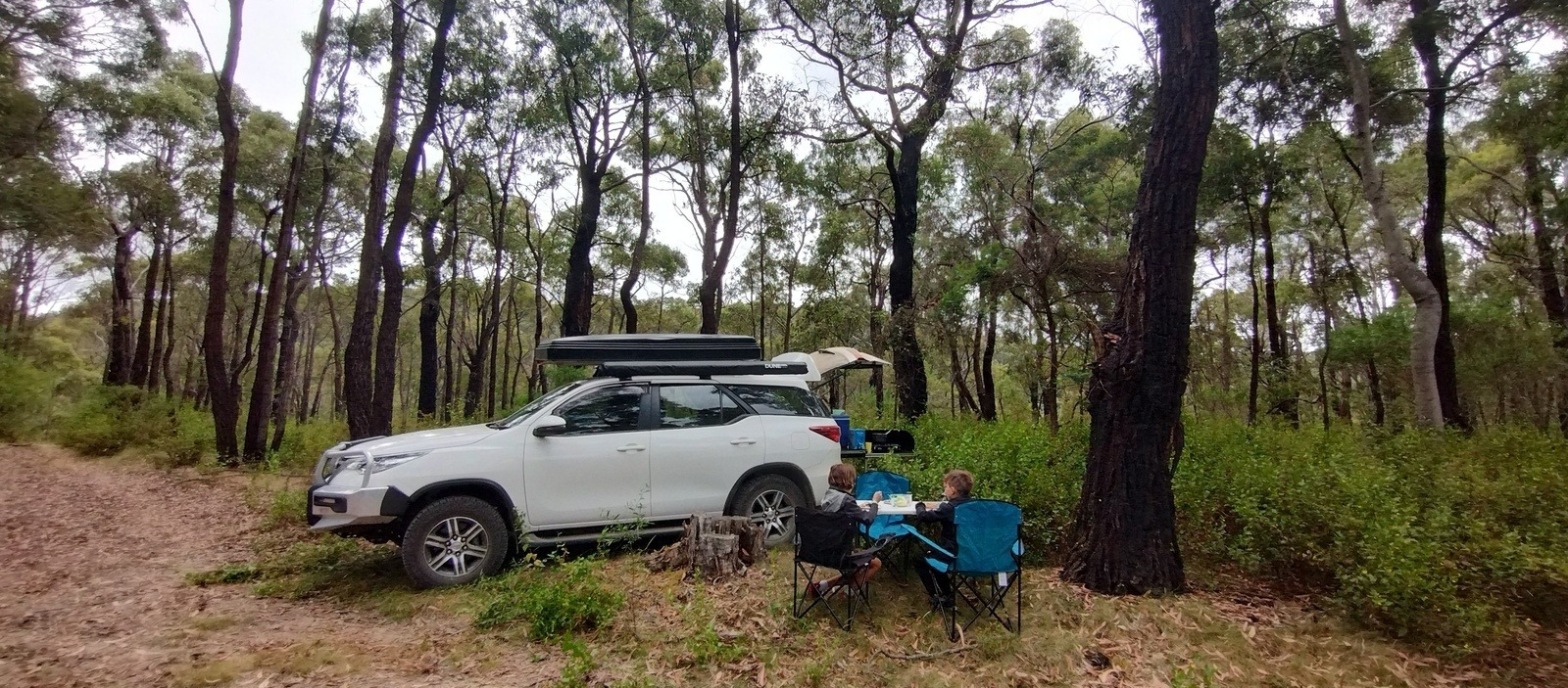 Leopardo — campsite setup